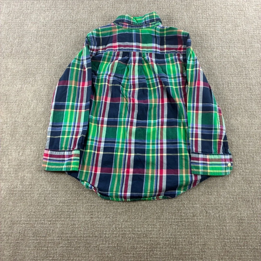 Ralph Lauren Kids Size 5 Plaid Button Down Shirt Multi Color Long Sleeve